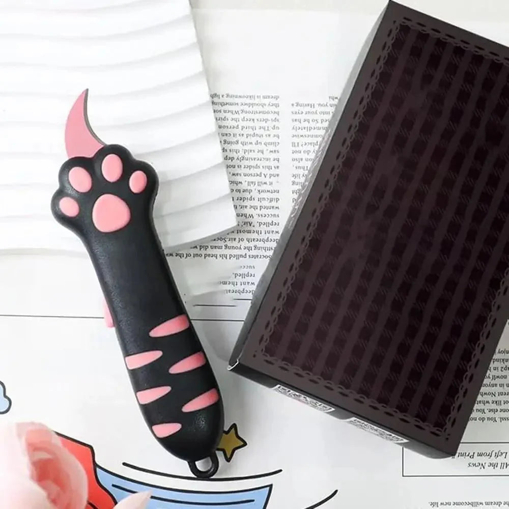 Cute Cat Paw Sharp Box Cutter: Mini Portable Cat Claw Utility Knife — View 4