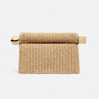 Nappa Leather Roll - Up Clutch Bag – Folding Chain Crossbody, Evening Shoulder Pouch, Designer Women's Party Bag - Quincelle.co