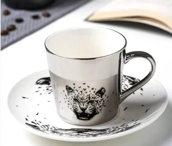 Luycho Anamorphic Mirror Reflection Cup | Locomotion Series Coffee & Tea Set - Quincelle.co