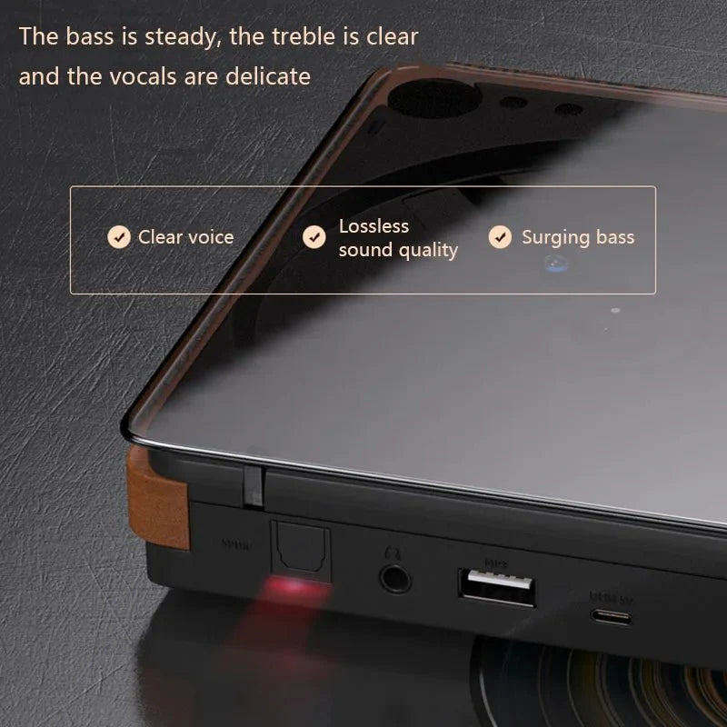 Wooden HiFi CD Player Bluetooth 5.1 SPDIF Optical USB Lossless Retro Desktop Audio No Speaker Remote - Quincelle.co