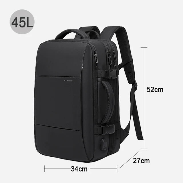 BANGE Travel Backpack Men Business Expandable Large Capacity Laptop Wate... — View 13