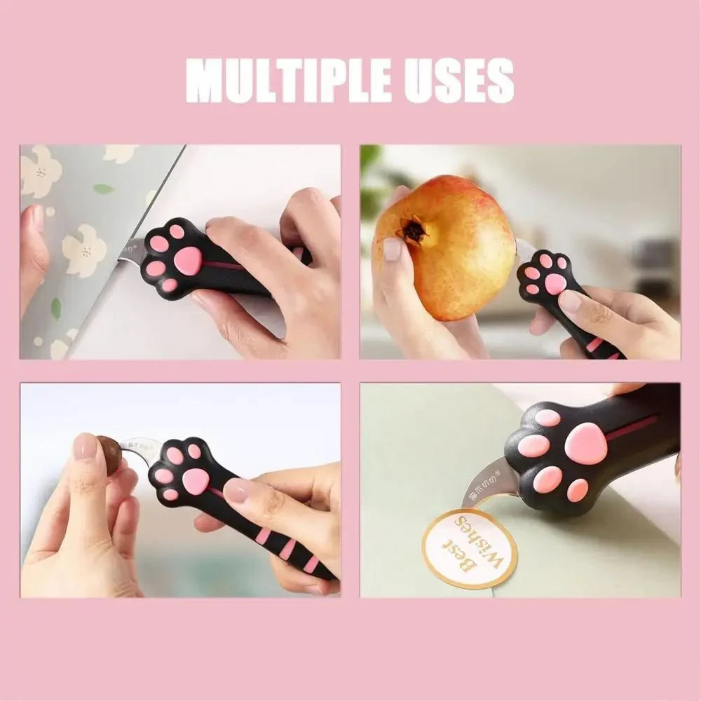 Cute Cat Paw Sharp Box Cutter: Mini Portable Cat Claw Utility Knife — View 6