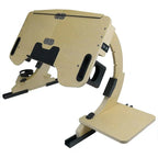 Wood Laptop Stand 360° Adjustable Foldable Portable Computer Desk Reclining Ergonomic 10 - 17" Natural - Quincelle.co