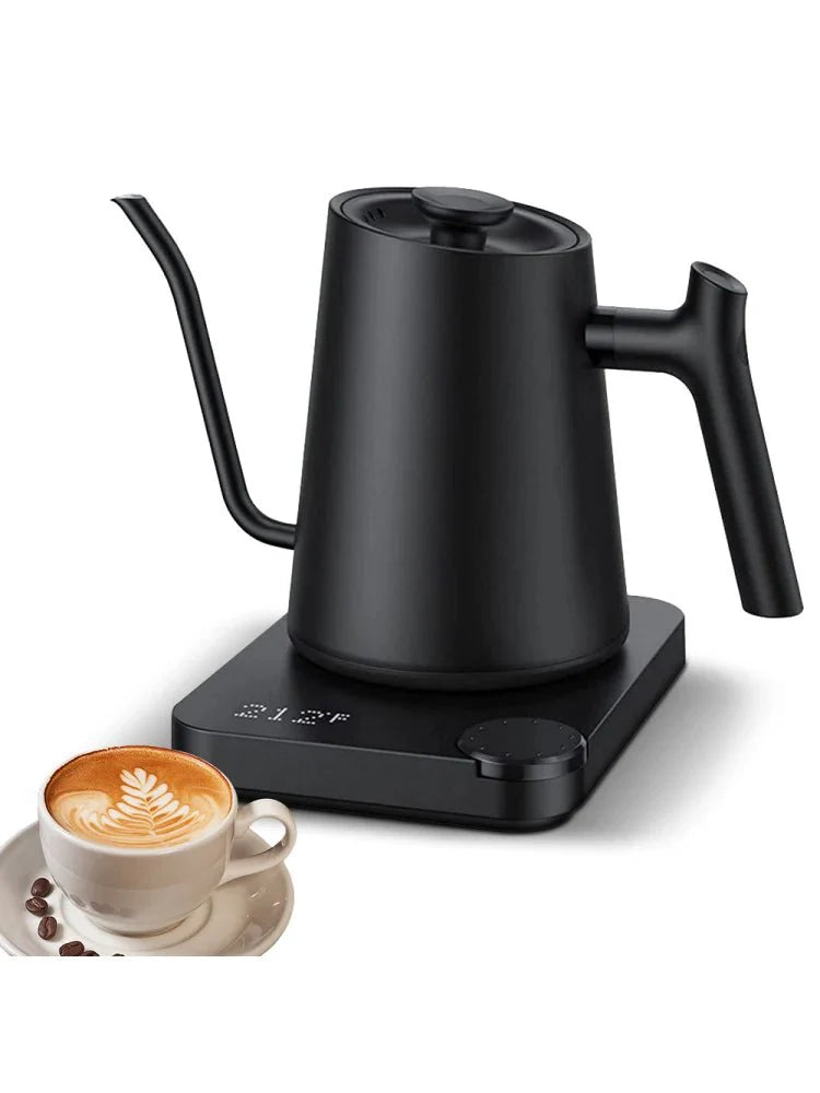 Gooseneck Electric Temperature Control Stainless Steel Kettle 0.9L — Gift Idea