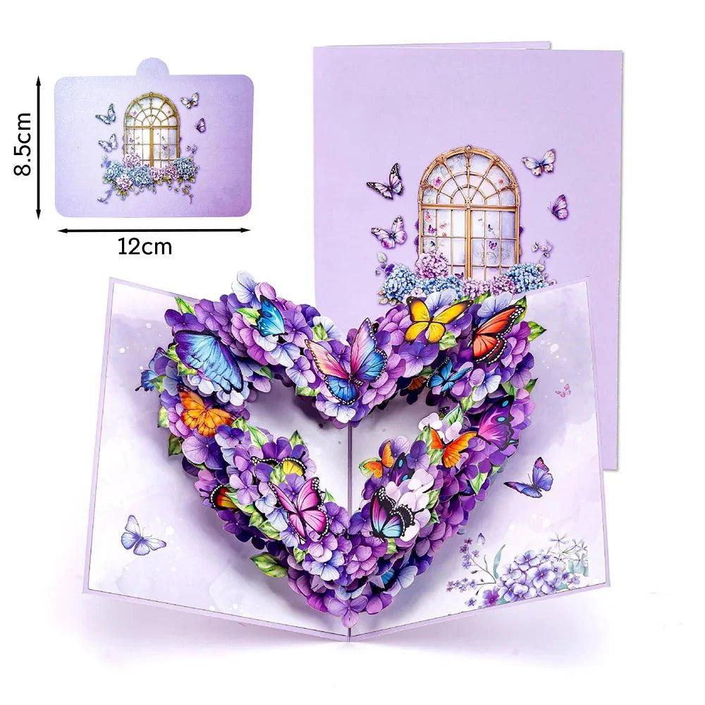 Thoughtful 3D Pop - Up Flower Bouquet Card - Forever Floral Greeting Set - Quincelle.co
