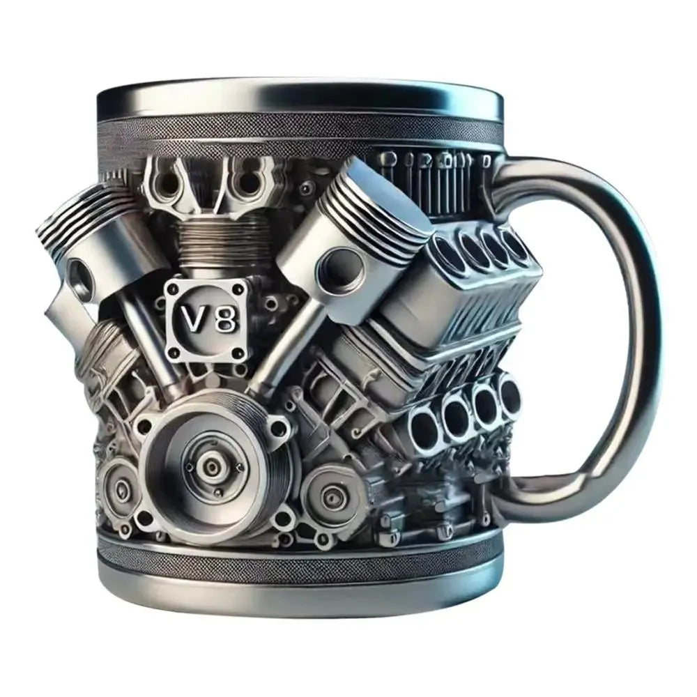 V8 Engines Stainless Steel Tankard Mug - Quincelle.co