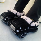 Fun & Fuzzy Car Shape Plush Slippers — Gift Idea