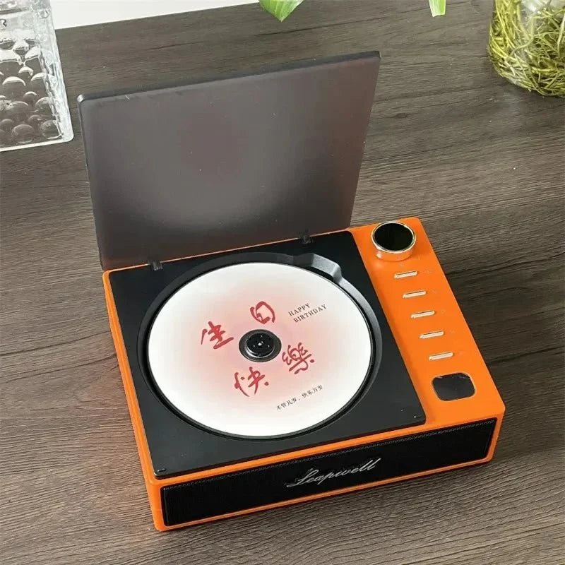 Portable CD Player Walkman Bluetooth 5.0 LCD Screen Built - In Speaker Anti - Skip USB - C Rechargeable Gift - Quincelle.co