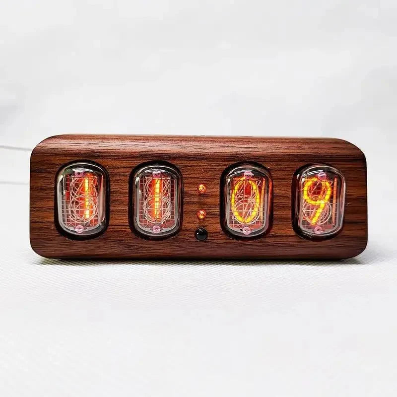 Retro Nixie Tube Style Digital Clock Nordic LED Table Clock with Bluetoo... — View 9