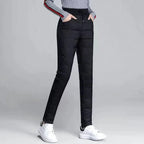 Winter Down Cotton Pencil Pants | Windproof High - Waist Warm Slim Trousers - Quincelle.co