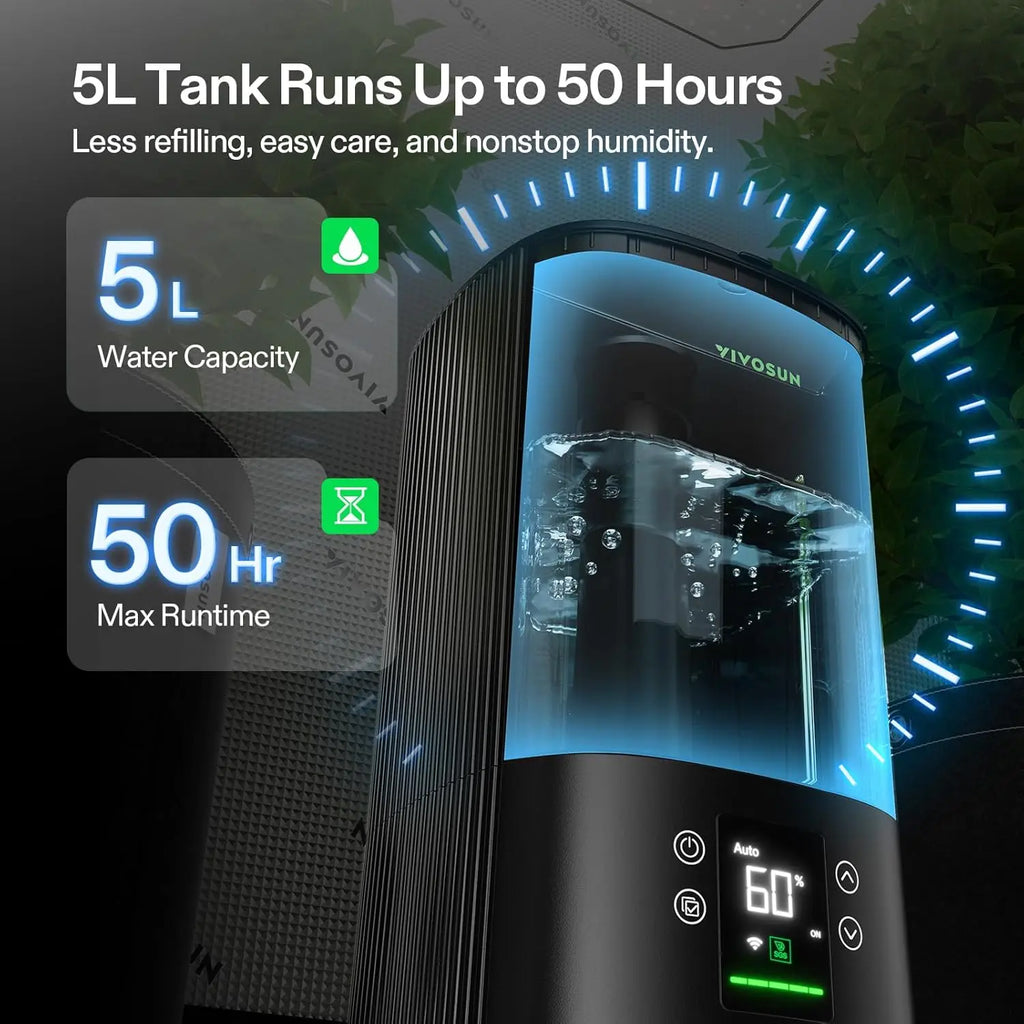 Smart WiFi Plant Humidifier 5L Auto Humidity Sensor App Control Gift for Plant Lovers Houseplants - Quincelle.co