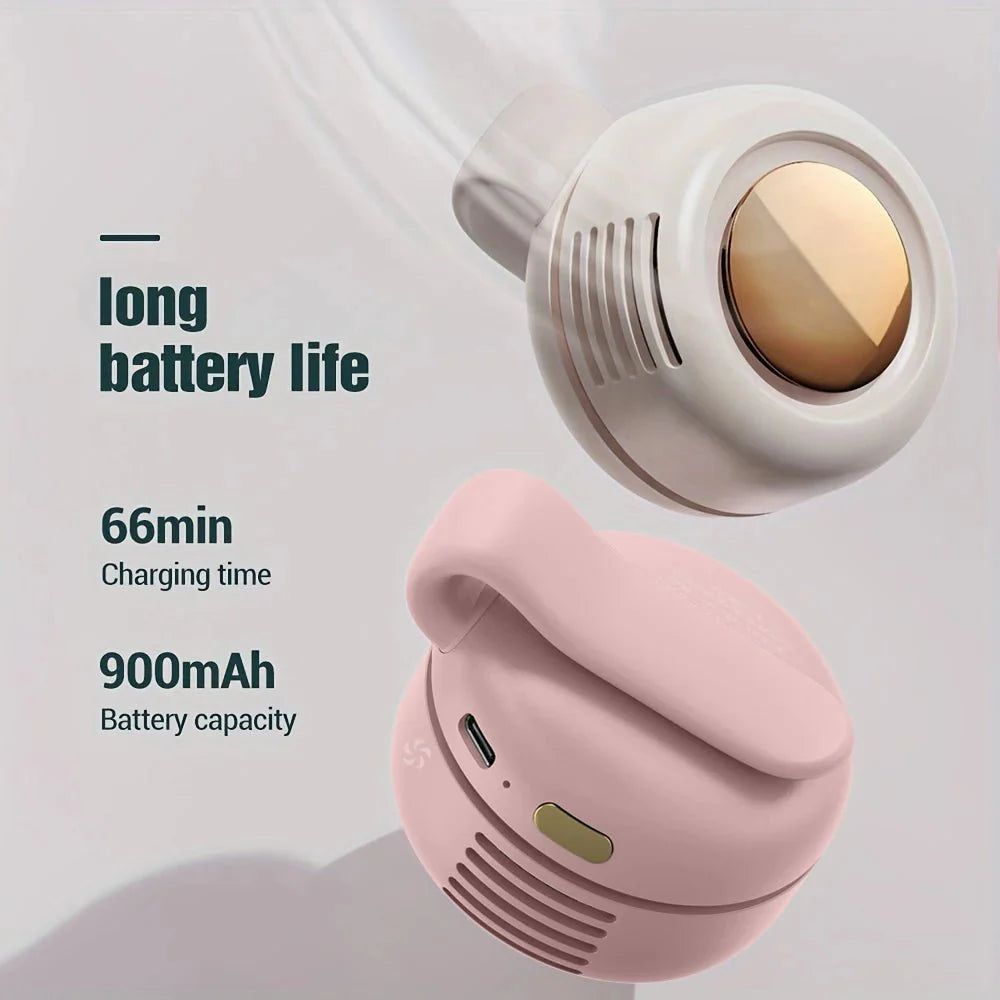 Mini Waist Clip Fan – Portable Wearable 3 - Speed USB - C Rechargeable Belt & Neck Fan, 5H Battery, Hands - Free - Quincelle.co