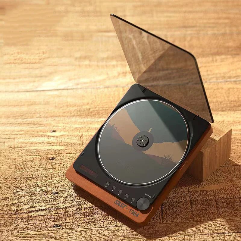 Wooden HiFi CD Player Bluetooth 5.1 SPDIF Optical USB Lossless Retro Desktop Audio No Speaker Remote - Quincelle.co