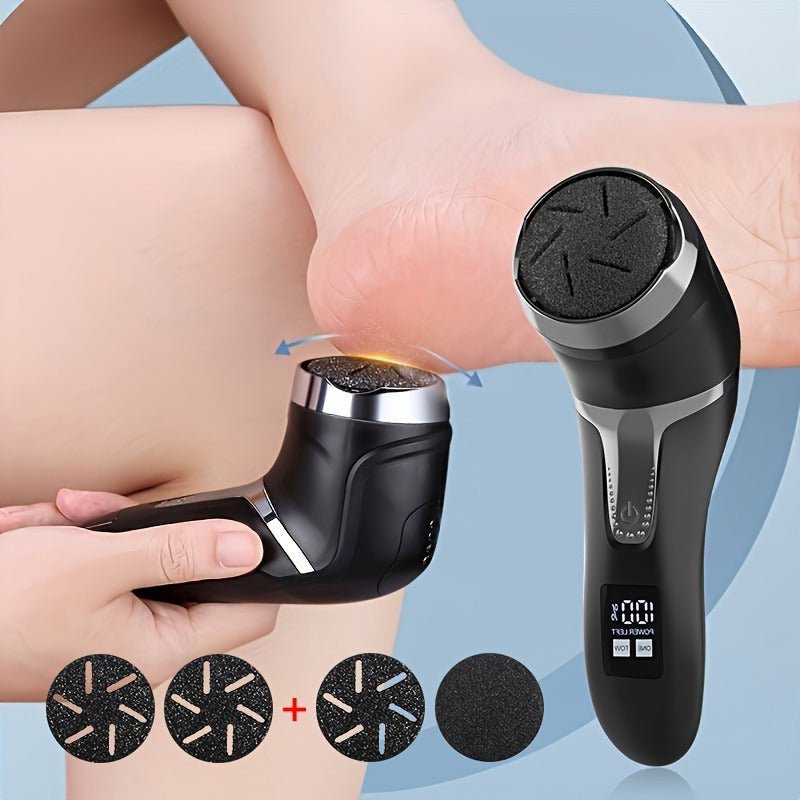 Professional Electric Foot Callus Remover – 3 Roller Heads, 2 - Speed, IPX6 Waterproof, USB Rechargeable - Quincelle.co