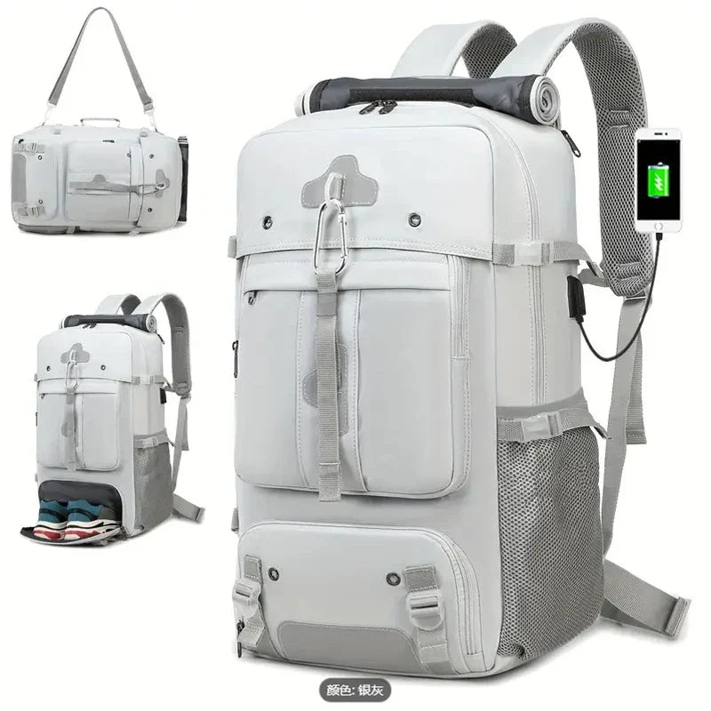 35L Convertible Travel Backpack Duffel – Port, Shoe Compartment, 15.6" L... — View 9