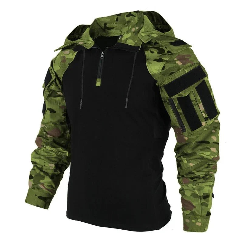 Tactical Camouflage Combat T-Shirt - Wear - Resistant Airsoft & Hunting Apparel - Quincelle.co