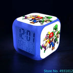 Anime Sonic Mario Bros Figure LED Alarm Clock 7-Color Touch Light Kids D... — View 26