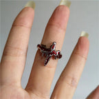 Quincelle™ Gothic Cross Ring | Punk Irregular Y2K Grunge Jewelry — View 8