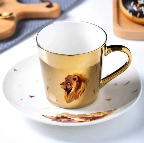 Luycho Anamorphic Mirror Reflection Cup | Locomotion Series Coffee & Tea Set - Quincelle.co