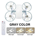 2-in-1 E27 Socket Ceiling Fan Light - Dimmable LED with Remote - 3 Color... — View 7