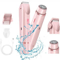 PureGlide 2 in 1 Electric Bikini Trimmer Shaver for Women, Dual Head Wet & Dry Hair Razor Waterproof with Detachable Heads - Quincelle.co