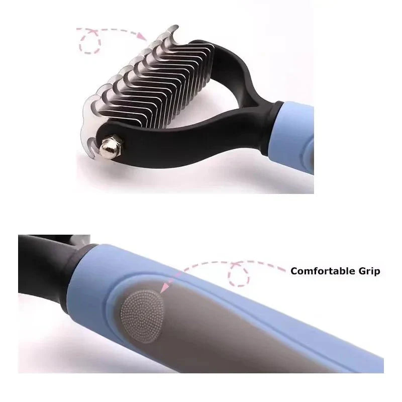 Professional 2 - Sided Pet Grooming Brush – The Ultimate 2 - in - 1 Undercoat Solution - Quincelle.co