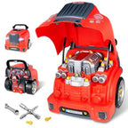 Little Mechanic: 61 - Piece Kids Truck Engine Toy Set, Educational Car Maintenance Play for Ages 3 - 5 Years| Educational STEM Workshop - Quincelle.co
