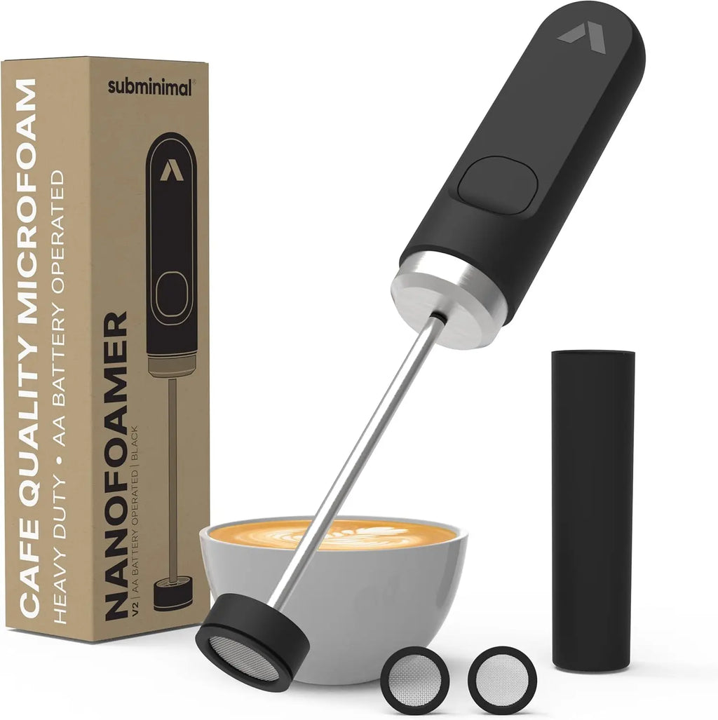 Professional Milk Frother Dual - Speed Waterproof USB - C Rechargeable Barista Foam 30s Latte Coffee - Quincelle.co