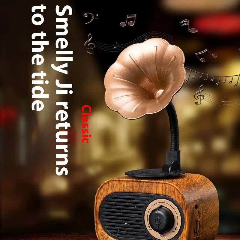 Retro Wood Bluetooth Speaker Portable Wireless Mini Speaker with FM Radi... — View 2