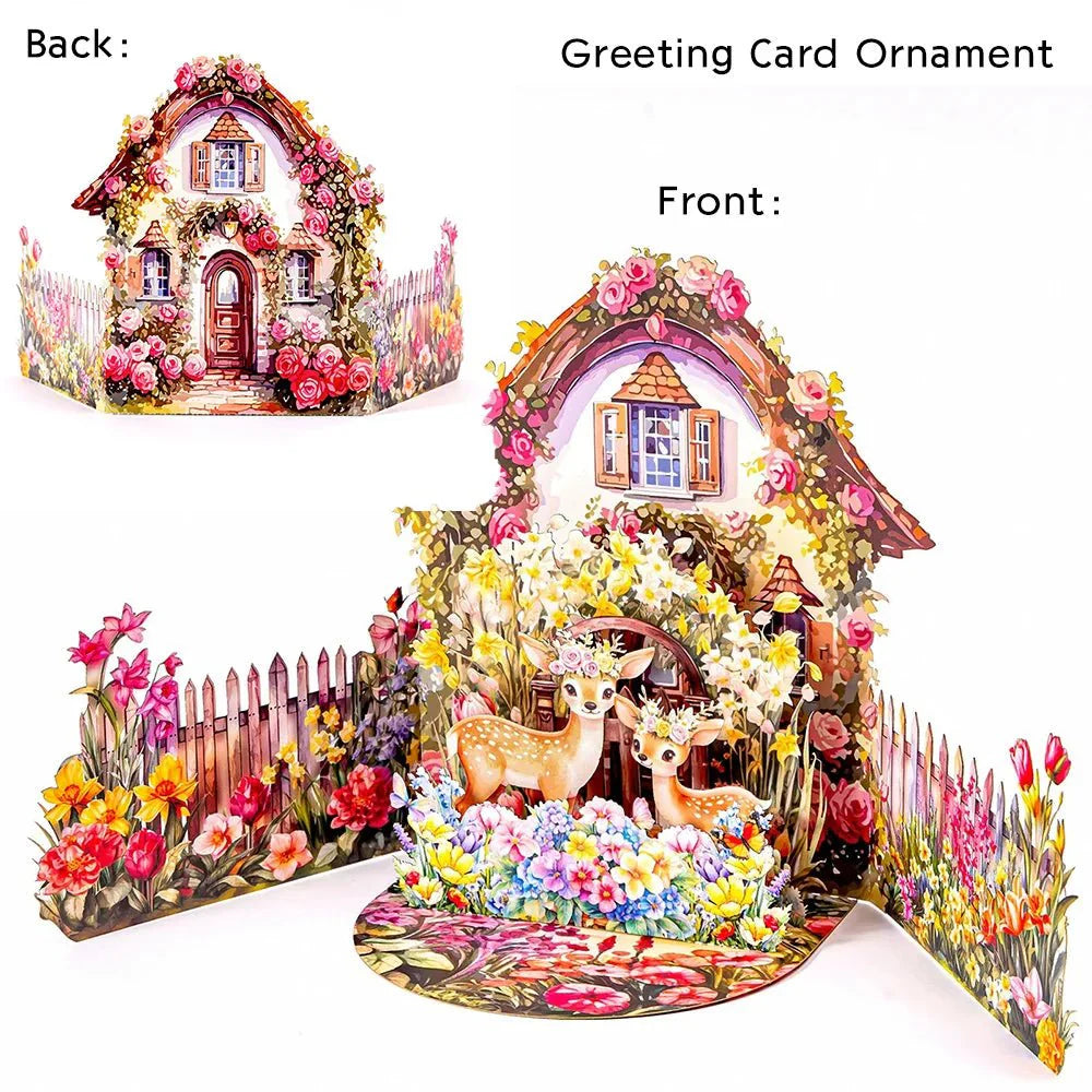 Thoughtful 3D Pop - Up Flower Bouquet Card - Forever Floral Greeting Set - Quincelle.co