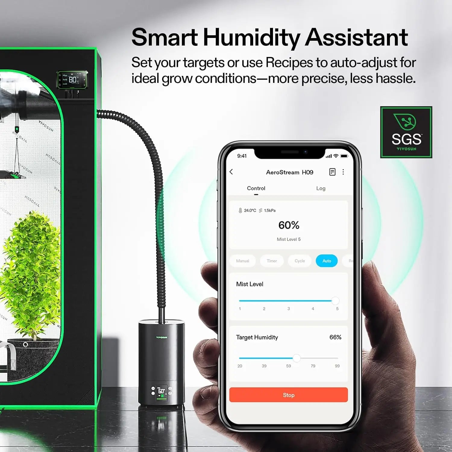 Smart WiFi Plant Humidifier 5L Auto Humidity Sensor App Control Gift for Plant Lovers Houseplants - Quincelle.co
