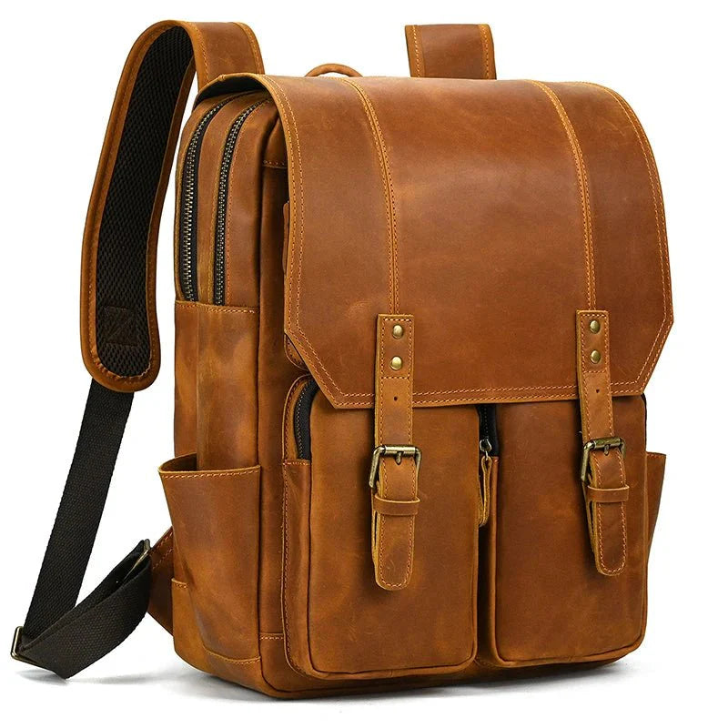 Newsbirds Retro Luxury Leather Backpack - The 2026 Executive Daypack - Quincelle.co