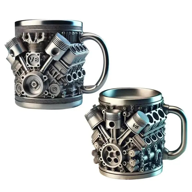 V8 Engines Stainless Steel Tankard Mug - Quincelle.co