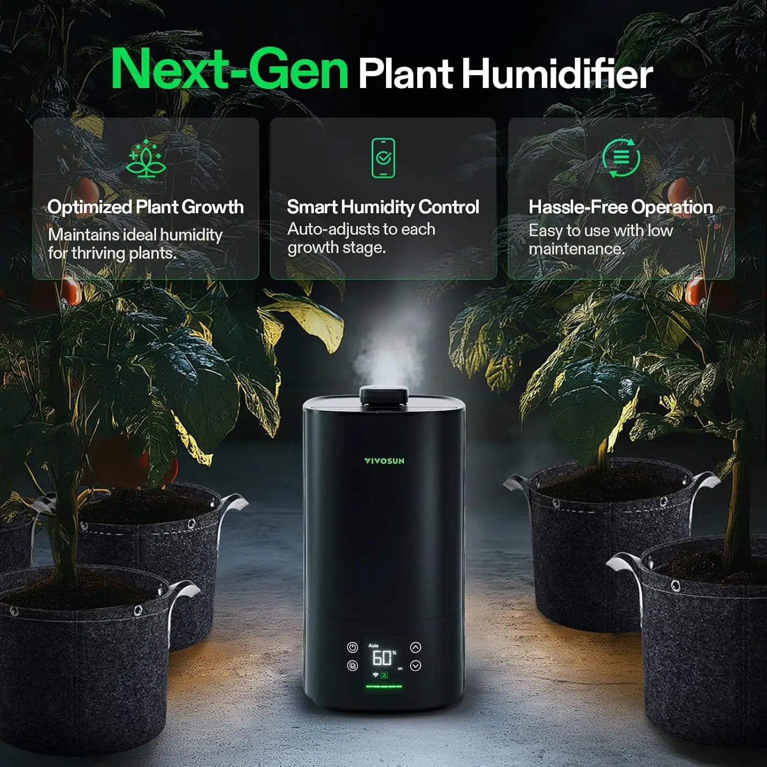 Smart WiFi Plant Humidifier 5L Auto Humidity Sensor App Control Gift for Plant Lovers Houseplants - Quincelle.co