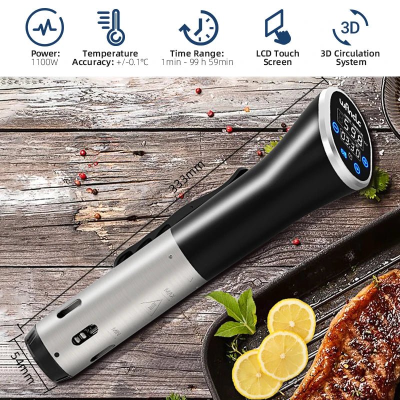 Sous Vide Cooker LCD Touch Immersion Circulator Waterproof Digital Preci... — View 2