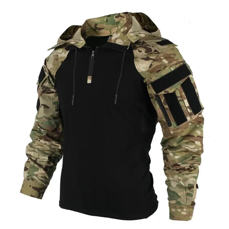 Tactical Camouflage Combat T-Shirt - Wear - Resistant Airsoft & Hunting Apparel - Quincelle.co