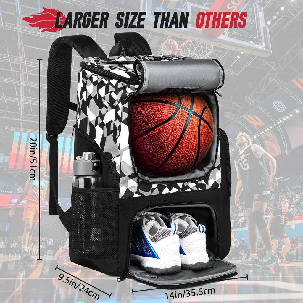Basketball & Sports Training Backpack with Separate Compartments — View 6