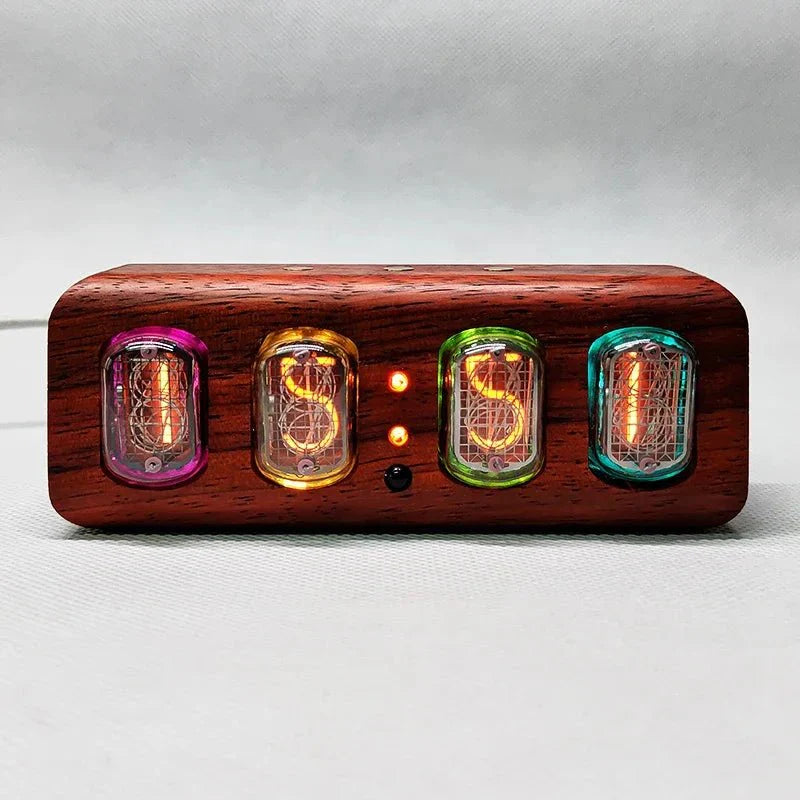 Retro Nixie Tube Style Digital Clock Nordic LED Table Clock with Bluetoo... — View 8