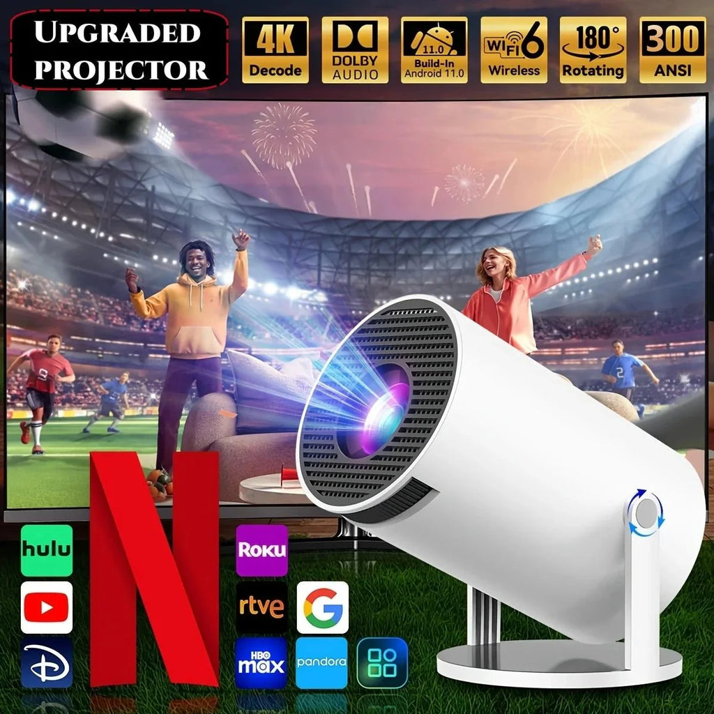 Mini Portable Projector 1080P WiFi Bluetooth Outdoor Movies – Auto Keystone 500 ANSI - Quincelle.co