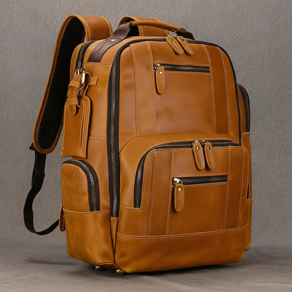 Newsbirds Retro Luxury Leather Backpack - The 2026 Executive Daypack - Quincelle.co