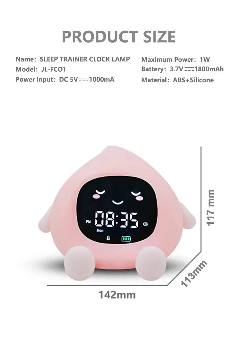 ORIA Kids Alarm Clock – Smart Sleep Training & 9 - Color LED Night Light - Quincelle.co