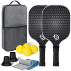 Pickleball Paddles Set 2 Graphite Carbon Fiber USAPA Approved Lightweight Indoor Outdoor All Ages Bag - Quincelle.co
