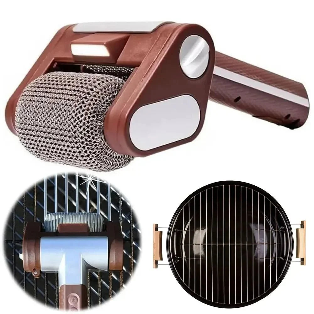 Bristle-Free Electric Roller Grill Cleaner Rechargeable Cordless Safe BB... — Gift Idea