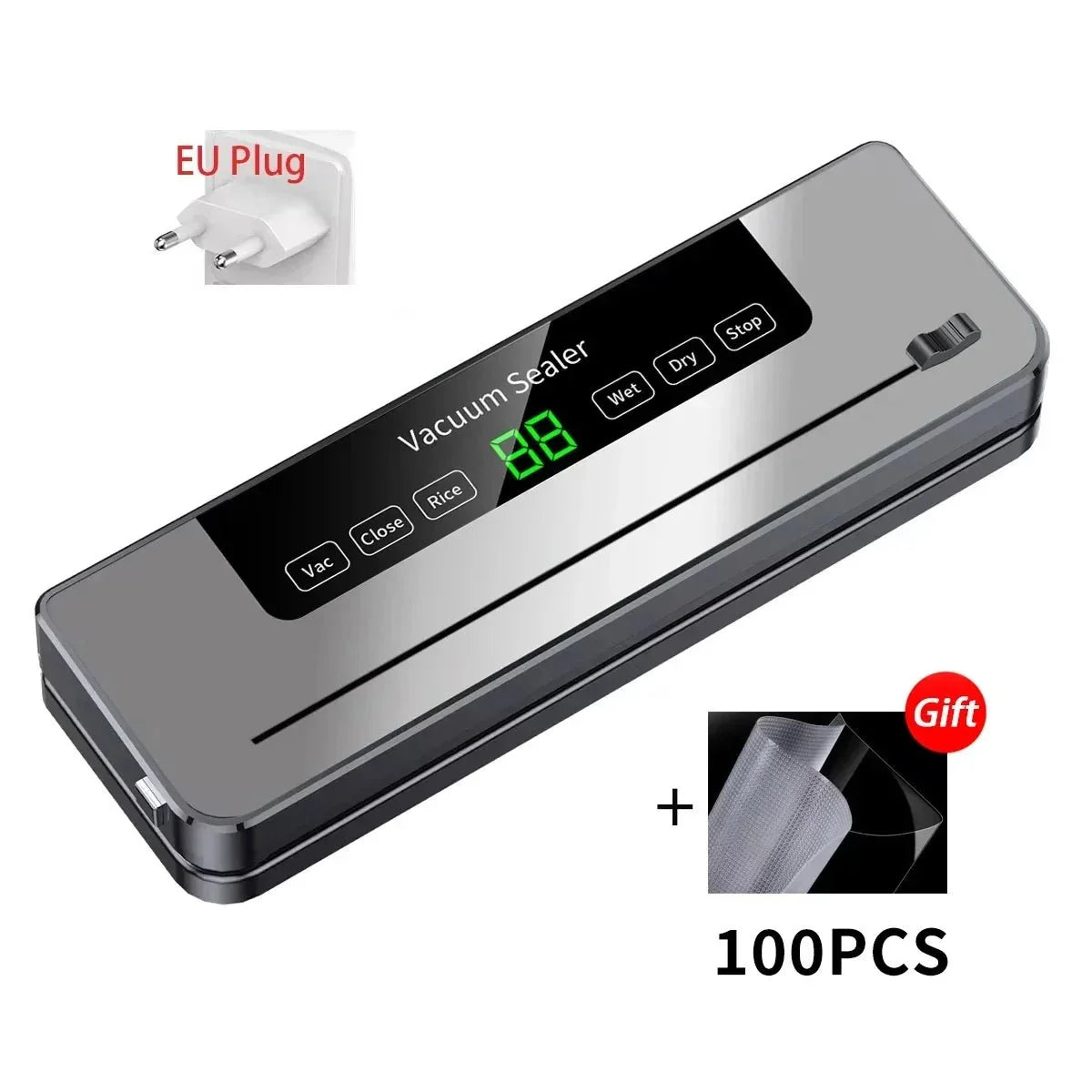 Food Vacuum Sealer Machine Dry Wet Vacuum Packaging Sealer with UV Steri... — View 6