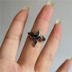 Quincelle™ Gothic Cross Ring | Punk Irregular Y2K Grunge Jewelry — View 7
