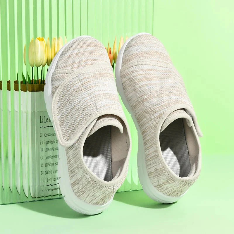 Women's Breathable Wide - Toe Walking Sneakers – Lightweight Non - Slip Cushioned Casual Shoes - Quincelle.co