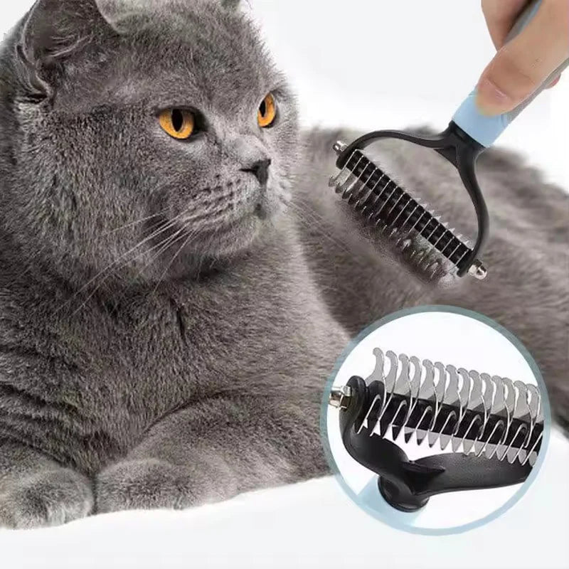 Professional 2 - Sided Pet Grooming Brush – The Ultimate 2 - in - 1 Undercoat Solution - Quincelle.co