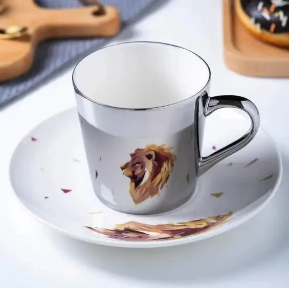 Luycho Anamorphic Mirror Reflection Cup | Locomotion Series Coffee & Tea Set - Quincelle.co