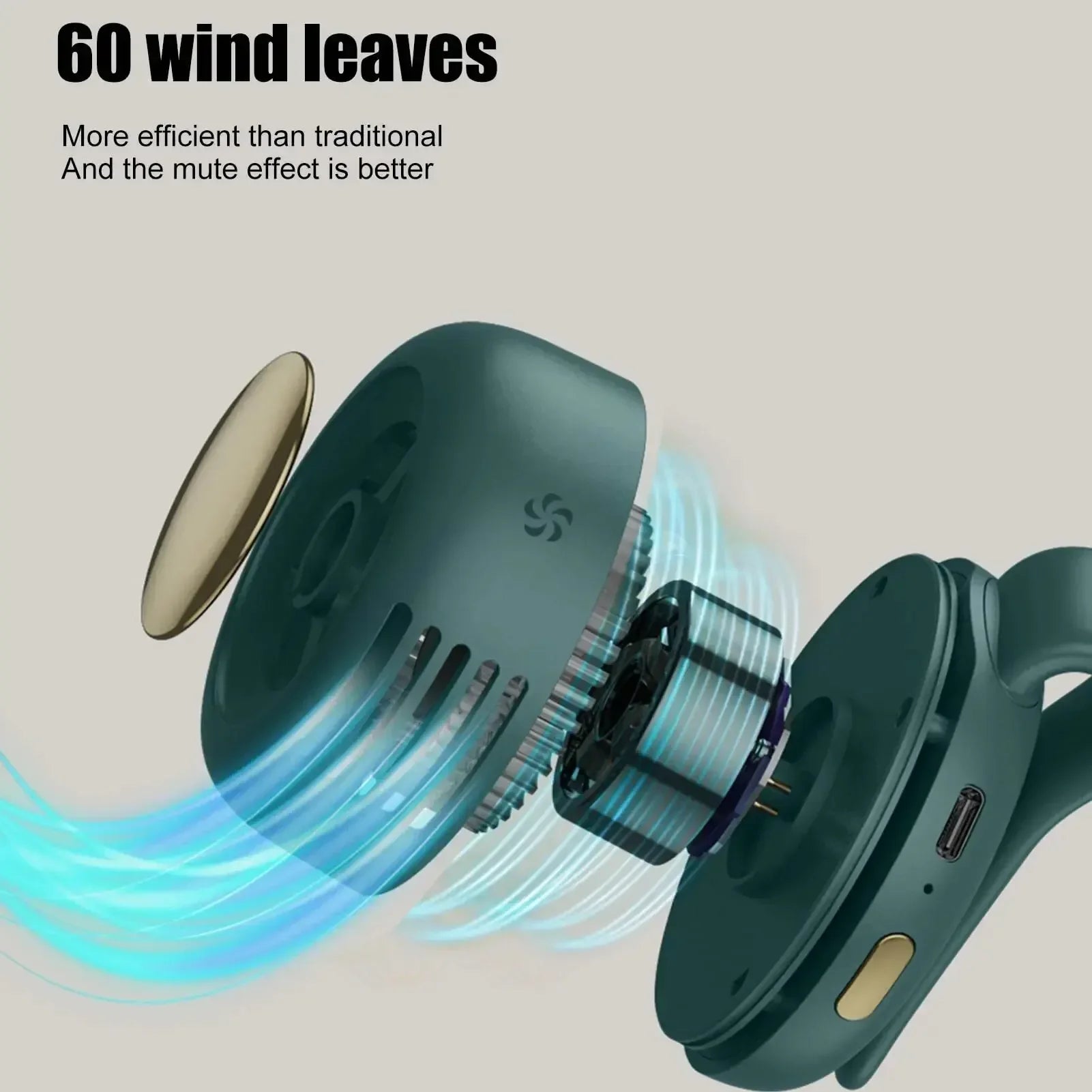 Mini Waist Clip Fan – Portable Wearable 3 - Speed USB - C Rechargeable Belt & Neck Fan, 5H Battery, Hands - Free - Quincelle.co