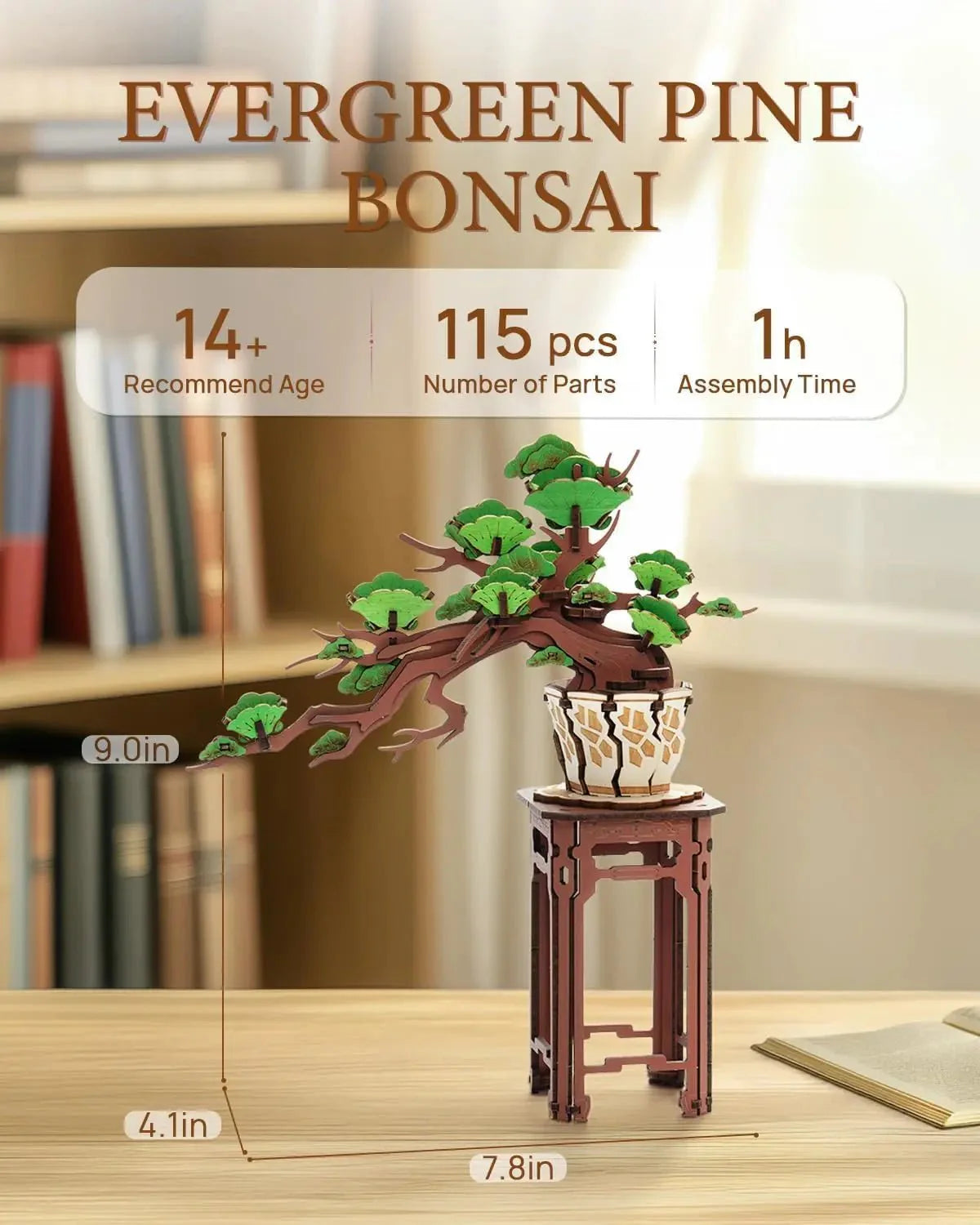 Rolife™ Eternal Bonsai Series | 3D Wooden Sakura & Evergreen Pine Puzzle Kit - Quincelle.co